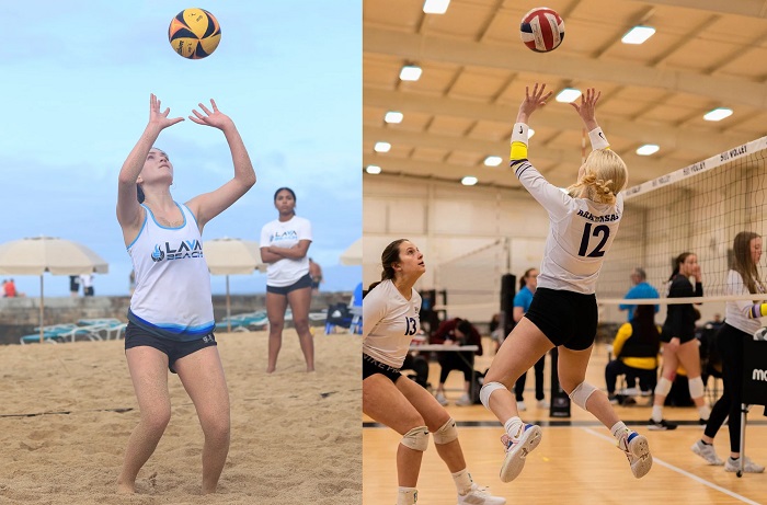 beach volleyball and indoor volleyball
